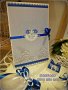 Комплект за кръщене в кралско синьо и бяло, снимка 2