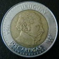 10 песо 2000, Уругвай, снимка 2 - Нумизматика и бонистика - 15928298