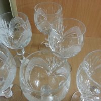  кристални чаши Рамона за вино вода уиски ракия коняк , снимка 2 - Антикварни и старинни предмети - 25654904