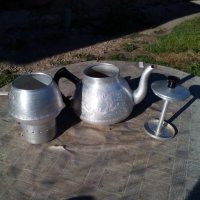 Стар алуминиев чайник #2, снимка 3 - Антикварни и старинни предмети - 22697370