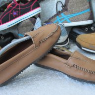 НОВИ мокасини MINNETONKA® original DEERSKIN GORE FRONT,100% висококачествена естествена кожа,GOGOMO, снимка 11 - Дамски ежедневни обувки - 17867642