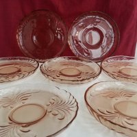 Стъклени  чинии чинийки цветно стъкло, снимка 7 - Антикварни и старинни предмети - 19602222