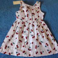 детска бебешка рокля на черешки ръст 90, снимка 4 - Бебешки рокли - 15679205