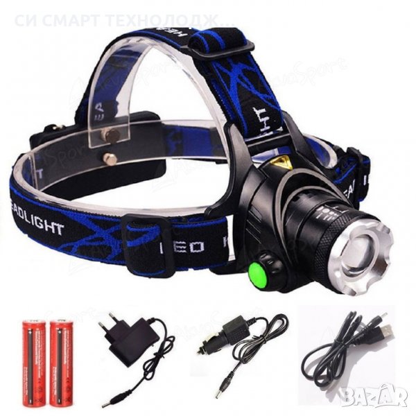 Водоустойчив фенер-челник STARTUP CREE XML T6, презареждаем LED фенер, снимка 1