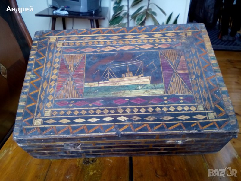 Старо дървено куфарче, снимка 1