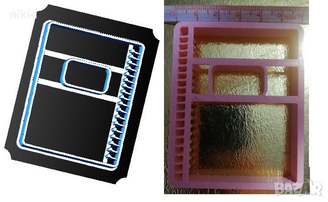 Тетрадка училище пластмасов резец форма за фондан тесто бисквитки, снимка 1