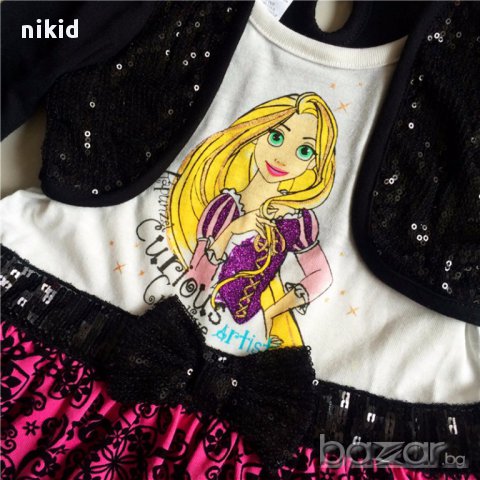 Рапунцел Rapunzel  детска рокля  с ръкави тип връхно сако, снимка 2 - Детски рокли и поли - 17331873
