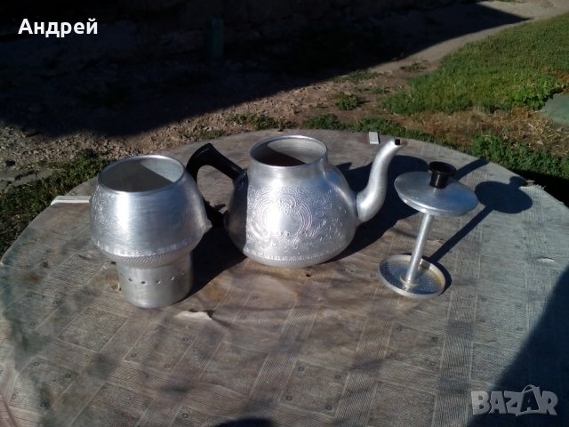 Стар алуминиев чайник #2, снимка 3 - Антикварни и старинни предмети - 22697370
