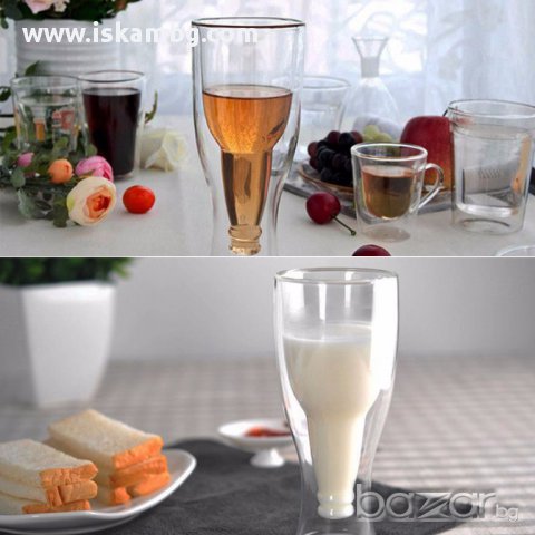 Чаша обърната бирена бутилка - код 1121, снимка 10 - Чаши - 13297995