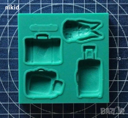 чанта куфар раница силиконов молд форма за декорация торта фондан шоколад бисквитки