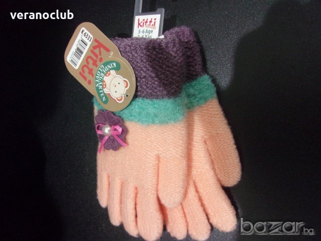 Луксозни детски ръкавички 3/6 годинки, снимка 2 - Шапки, шалове и ръкавици - 20277127