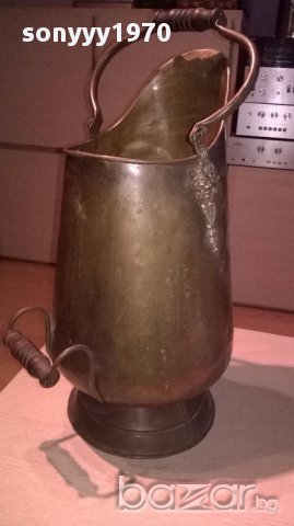 Огромна ретро кана с дървени дръжки-55х30см-внос швеицария, снимка 10 - Антикварни и старинни предмети - 17620423
