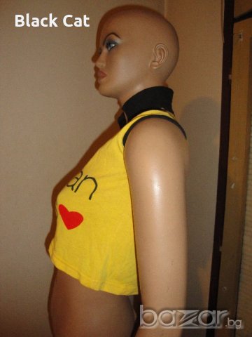 Ефектно жълто дамско бюстие "Morgan Jeans" ("Морган Джийнс"), боди, дамски топ, потник, дамска блуза, снимка 3 - Корсети, бюстиета, топове - 20328554