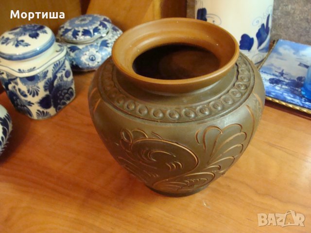 Прекрасна ръчно изработена керамична ваза, снимка 2 - Вази - 23064001