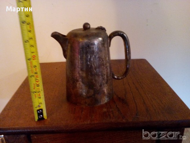 Стар масивен посребрен - Чйник -1л. ! (121244), снимка 4 - Други стоки за дома - 14660767