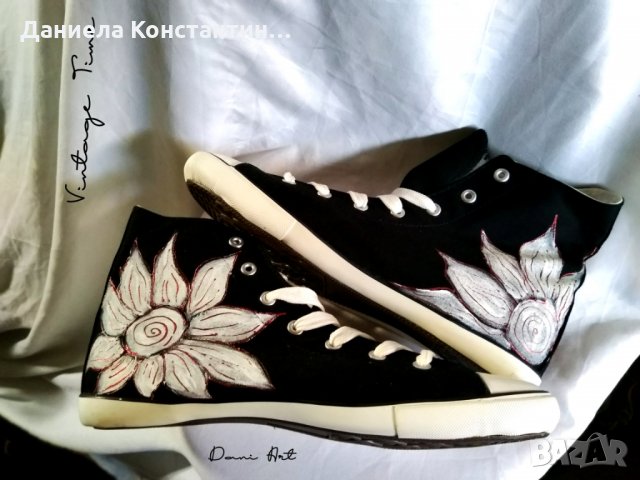 Рисувани кецове-2, снимка 4 - Кецове - 22966379