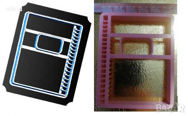 Тетрадка училище пластмасов резец форма за фондан тесто бисквитки, снимка 1 - Форми - 25414859