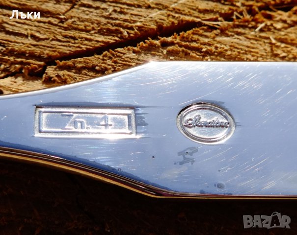 Посребрена вилица за сервиране. , снимка 3 - Антикварни и старинни предмети - 23233633