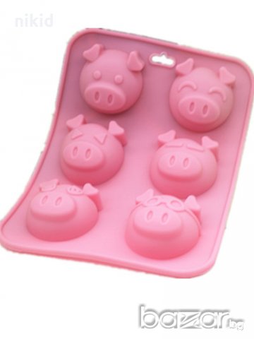 6 муцуни прасе дълбок силиконов молд форма калъп сапун гипс шоколад фондан украса