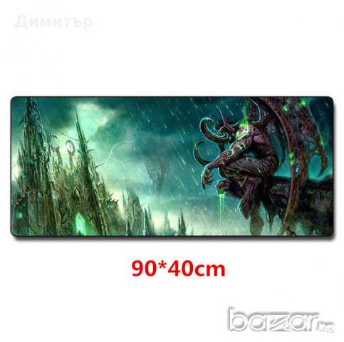XXL Геймърски пад World of Warcraft WOW компютърна подложка за мишка компютър Уаркрафт 90х40см.