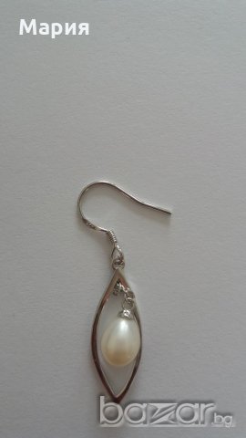 Сребърен комплект с естествени перли, снимка 2 - Бижутерийни комплекти - 21326986