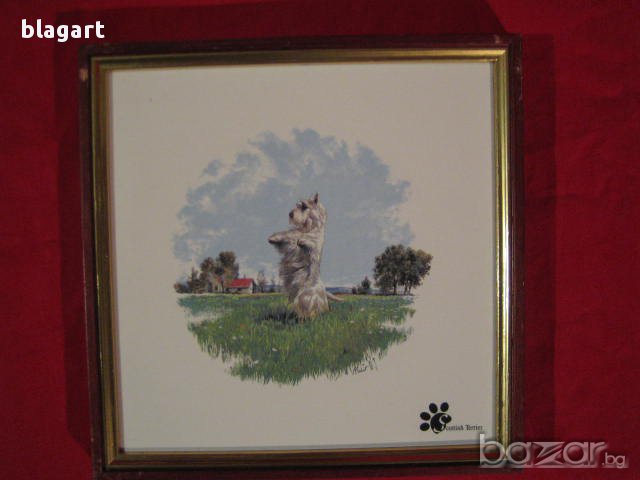 Картини-кучета-порцелан Англия, снимка 4 - Антикварни и старинни предмети - 12825052