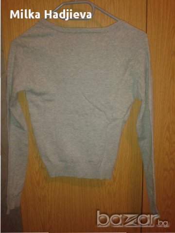 Дамски сив пуловер, снимка 2 - Блузи с дълъг ръкав и пуловери - 16780529