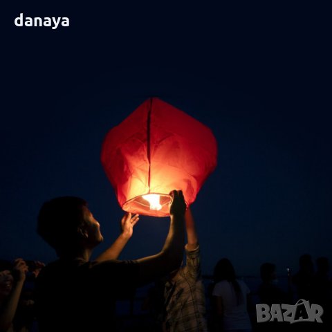 528 Китайски летящ фенер за пожелания летящи фенери 80см височина, снимка 3 - Други стоки за дома - 22963491