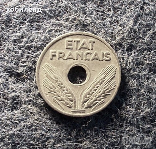 20 центимес Франция 1941, снимка 3 - Нумизматика и бонистика - 24864328