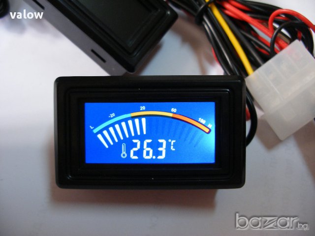 Панелен цифров LCD термометър със скала автомобил хладилник компютър, снимка 2 - Други инструменти - 10968842