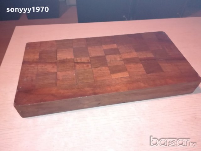 стара табла-50х50см естествен фурнир, снимка 4 - Колекции - 20979045