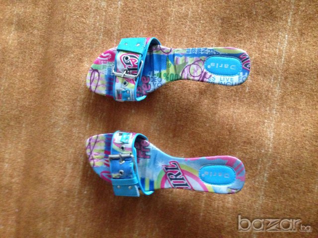 Цветни сандали на ток DARIS, снимка 4 - Сандали - 9562947