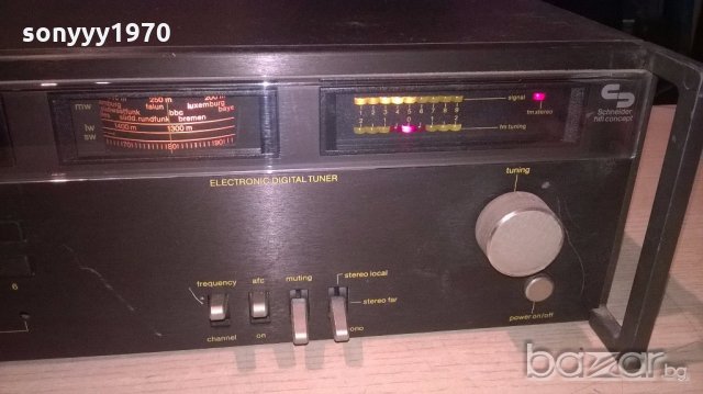schneider hi-fi concept-ретро тунер-внос швеицария, снимка 8 - Ресийвъри, усилватели, смесителни пултове - 19296518