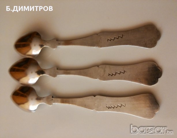 Сребърни Лъжички, снимка 4 - Антикварни и старинни предмети - 13464110