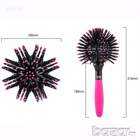 3 D четка за коса кръгла
