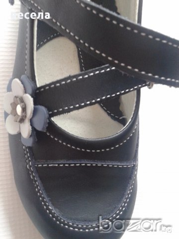 Детски обувки за момиче от естествена кожа с лепенка, елегантни, анатомични, снимка 4 - Детски маратонки - 10439851