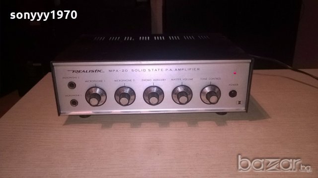 realistic mpa-20 solid state pa amplifier-внос швеицария, снимка 10 - Ресийвъри, усилватели, смесителни пултове - 19129150