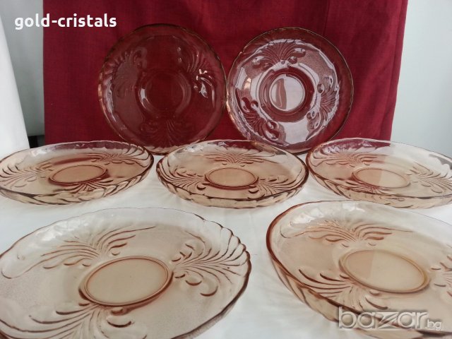 Стъклени чинии чинийки цветно стъкло, снимка 7 - Антикварни и старинни предмети - 19602222