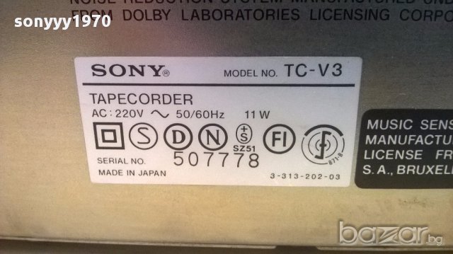 ПОРЪЧАН-Sony tc-v3 tapecorder made in japan-внос швеицария, снимка 18 - Ресийвъри, усилватели, смесителни пултове - 15902040