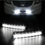 Дневни диодни светлини за кола с 8 LED диода DRL дневна светлина бяла ярка, снимка 1 - Аксесоари и консумативи - 7176867
