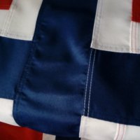 Знаме флаг Норвегия  65 х 90 см, шито, много здраво, снимка 2 - Други ценни предмети - 24457643