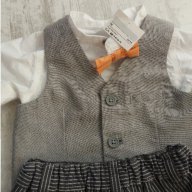 3-6м 68см Костюм риза, елек, къси панталони и папионка H&M подходящ за лятото много елегантен ново, снимка 3 - Жилетки и елечета за бебе - 17200074
