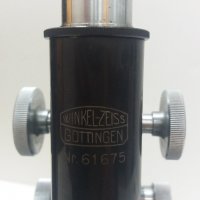 Старинен микроскоп WINKEL-ZEISS GOTTINGEN 61675 , снимка 4 - Антикварни и старинни предмети - 25631347