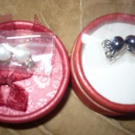Сребърни обеци с перли, снимка 3 - Обеци - 17299073
