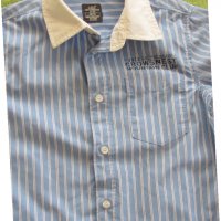  Синя риза с дълъг ръкав за момче Н&М размер 122, снимка 1 - Детски ризи - 24367497