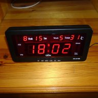 LED електронен часовник  с големи цифри. Показва час, дата и температу, снимка 12 - Други - 12058668