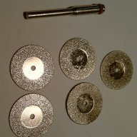 Диамантени дискове Ф20 за рязане комплект 5бр+накрайник Dremel Дремел бормашина, снимка 2 - Бормашини - 10752899