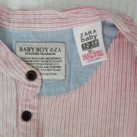 Риза с дълъг ръкав Zara baby 12-18м., снимка 2 - Бебешки блузки - 19161740