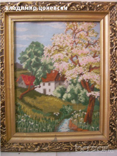 гоблен Пролет,картина,пано, снимка 1