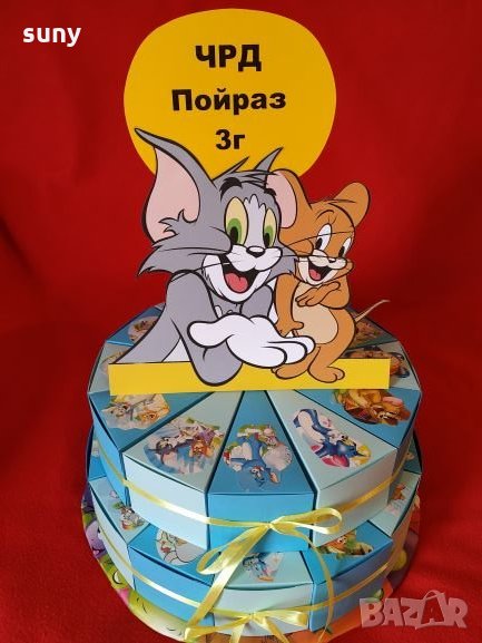 Картонена торта с Том и Джери, снимка 1